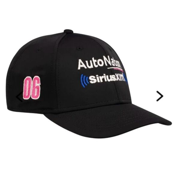 NWT New The Game Helio Castroneves Auto Nation SiriusXM Black Baseball Cap/Hat - Picture 2 of 11